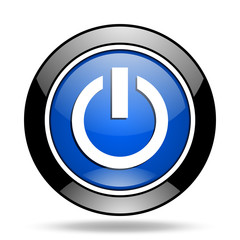 Fototapete - power blue glossy icon