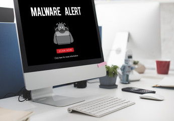 Sticker - Scam Virus Spyware Malware Antivirus Concept