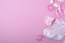 Pink Baby Shower Nursery Background