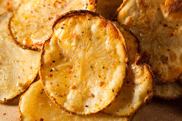 Wall Mural - Homemade Spicy LIme and Pepper Baked Potato Chips