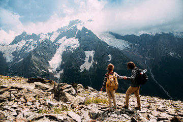 Canvas Print - Hike on the mountain