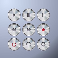 Metallic buttons collection