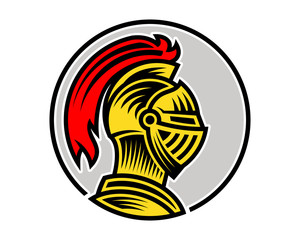 Vector of knight helmet, could be use as logo, icon, etc