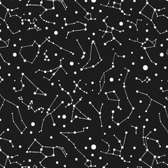 Black constellation pattern