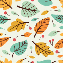 Vector Eamless Pattern With Leaves