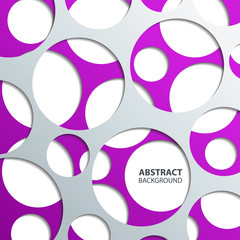 Aufkleber - Abstract circle background with drop shadows. Vector illustration.