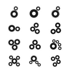 Wall Mural - Settings, gears vector icons