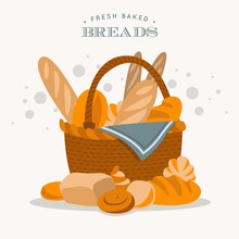 Hand Drawn Bread Basket 