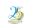 25th Years Anniversary Celebration Vector Design.