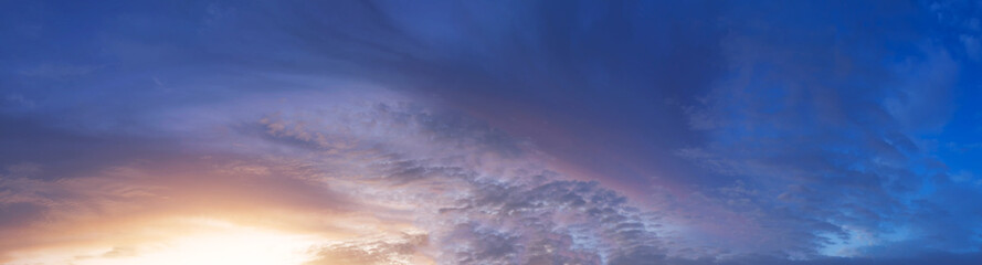 Wall Mural - Panorama of sunset sky