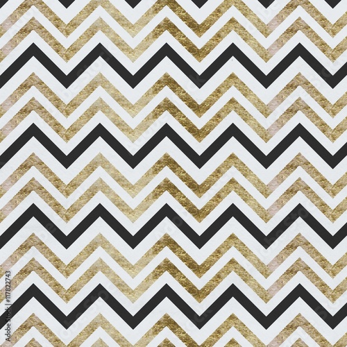 Fototapeta do kuchni Watercolor zig zag pattern