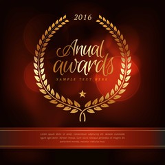 golden laurel wreath background