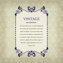 Sticker - Vintage invitation in elegant style