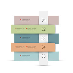 Wall Mural - creative infographics web design template with colored banners