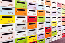 Color Shot Of Some Lockers In A Highschool
