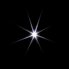 Wall Mural - nine bright light rays from a point of space explosion.