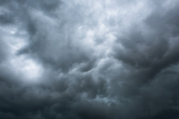 Wall Mural - dramatic dark sky and black clouds