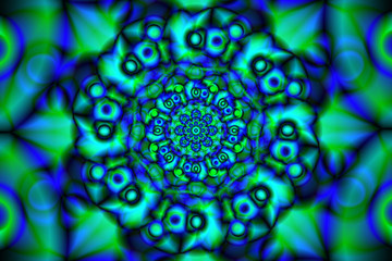 Wall Mural - Abstract colorful kaleidoscope. Circle mandala ornament. Vector graphic design.