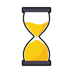 Canvas Print - hourglass traditional time instrument icon. Isolated and flat illustration. Vector graphic