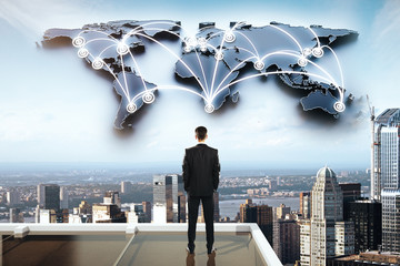 Poster - Global social networking concept