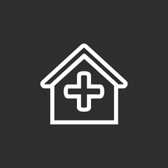 Poster - Hospital - vector icon.