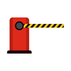 Poster - Parking barrier icon in flat style isolated on white background