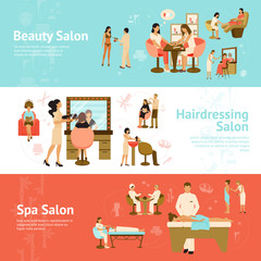 Poster - People In Beauty And Spa Salon Horizontal Banners