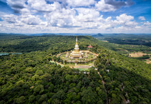 White Pagoda In Temple Phramahajedi Chaiyamongkol At Roi Et Of Thailand