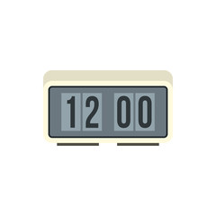Poster - Retro digital table clock icon in flat style icon in flat style on a white background