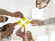 © Myvisuals - Group of business people assembling jigsaw puzzle and represent
