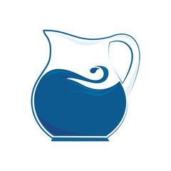 Wall Mural - pitcher liquid drink icon vector graphic