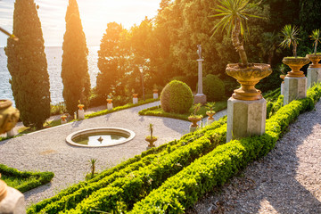 Wall Mural - Gardens near Miramare castle in northeastern Italy