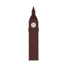 Big Ben Tower London Icon Vector Graphic