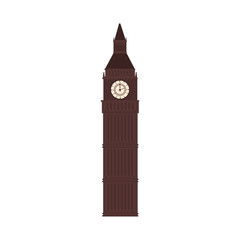 Wall Mural - big ben tower london icon vector graphic