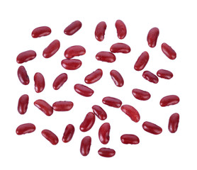 Wall Mural - Red bean on white background