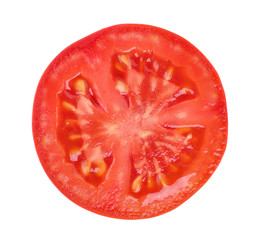 tomato slice isolated on white background