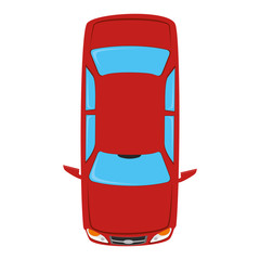 Poster - car transport auto vehicle top icon vector graphic