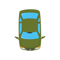 Canvas Print - car transport auto vehicle top icon vector graphic