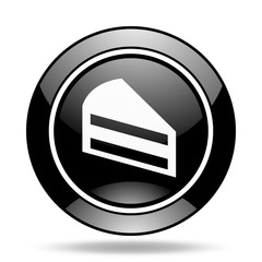 Leinwandbilder - cake black glossy icon