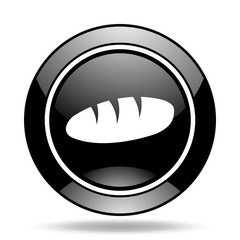 Poster - bread black glossy icon