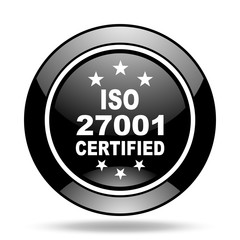 Poster - iso 27001 black glossy icon