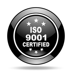 Poster - iso 9001 black glossy icon