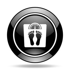 Aufkleber - weight black glossy icon
