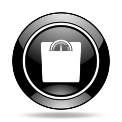 Aufkleber - weight black glossy icon