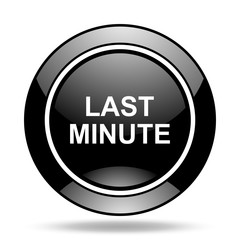 Aufkleber - last minute black glossy icon