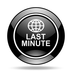Aufkleber - last minute black glossy icon