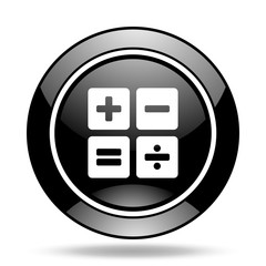 Aufkleber - calculator black glossy icon