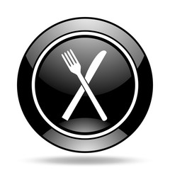 Aufkleber - restaurant black glossy icon