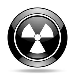 Poster - radiation black glossy icon