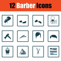 Poster - Barber icon set